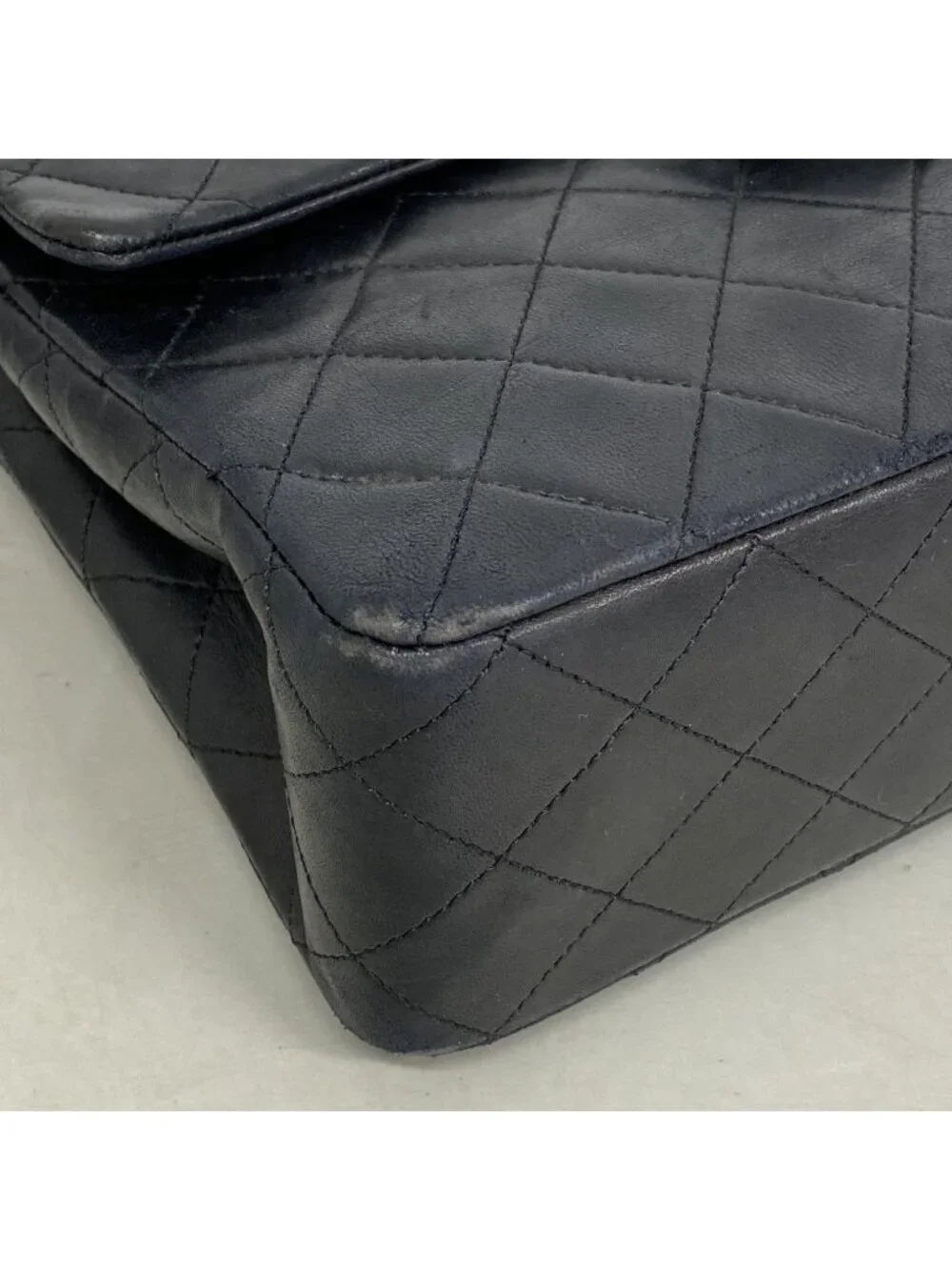 Chanel Shoulder Bag Quilted Lambskin Black Gold